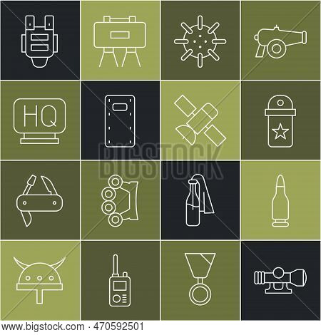 Set Line Sniper Optical Sight, Bullet, Chevron, Naval Mine, Military Assault Shield, Headquarters, B