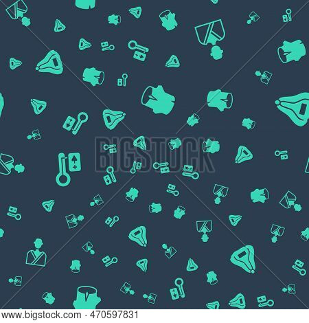 Set Wooden Log, Man In The Sauna, Sauna Thermometer And Hat On Seamless Pattern. Vector