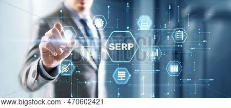 Serp. Search Engine Results Page. Search Terms Concept