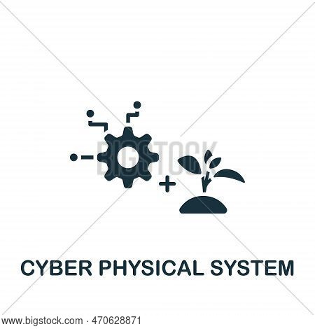 Cyber Physical System Icon. Monochrome Simple Sign From Digitalization Collection. Cyber Physical Sy