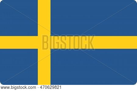 Sweden Flag Vector Isolated. Illustration Of National Emblem, European Union Member. Official Symbol