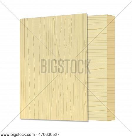 Wooden Box Icon For Operating System Computer Isolated On White Background. 3d Illustration.vector E