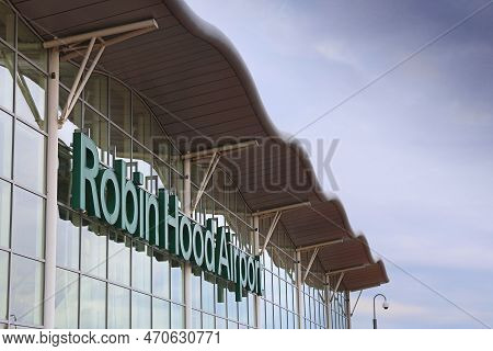 Doncaster, Uk - July 12, 2016: Exterior Of Doncaster Sheffield Robin Hood Airport In The Uk. The Air
