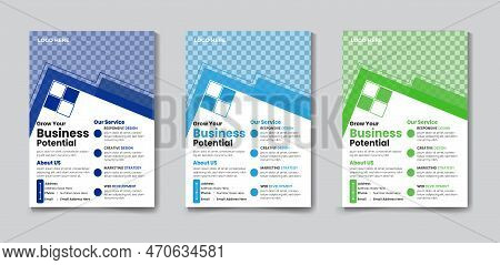 Business Flyer Corporate Flyer Template Geometric Shape Flyer Circle Abstract Colorful Concepts