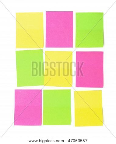 Satz von mehrfarbigen Papier klebrige Aufkleber
