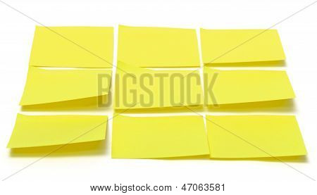 Satz von gelbes Papier klebrige Aufkleber