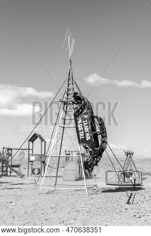 Tankwa, South Africa - Sep 4, 2022: A Playground At Tankwa Road Stall Next To Road R355 In The Tankw