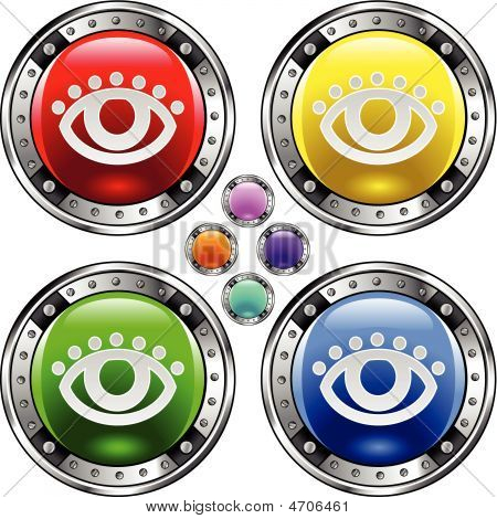 Auge oder Blick Vektor button