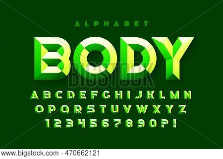 Cristal Characters Design, Original Glossy Alphabet Style, Letters And Numbers.