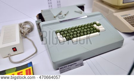 Warsaw, Poland. 10 February 2023. Inside The Apple Museum. Micro Engenho Computer.
