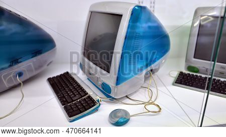 Warsaw, Poland. 10 February 2023. Inside The Apple Museum. Imac Computer.
