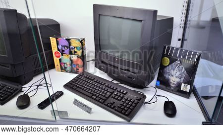 Warsaw, Poland. 10 February 2023. Inside The Apple Museum. Power Macintosh 5500 225 Computer.