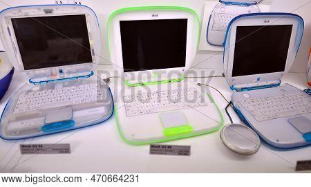Warsaw, Poland. 10 February 2023. Inside The Apple Museum. Ibook G3 Se Computer.