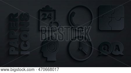 Set Time Management, Piece Of Puzzle, Support Operator In Touch, Question And Answer, Telephone 24 H