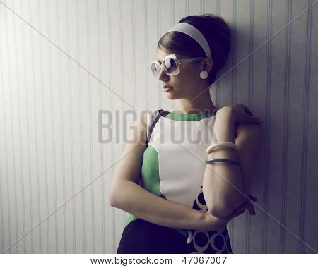Fashion Model With Sunglasses