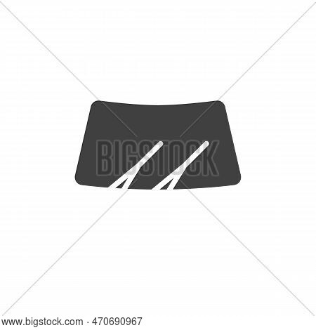 Car Windshield And Wipers Vector Icon. Filled Flat Sign For Mobile Concept And Web Design. Windshiel