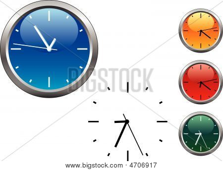 Uhren auf die weiße