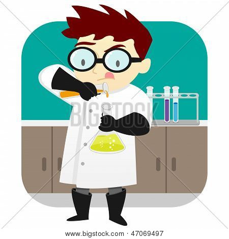 Científico en el laboratorio