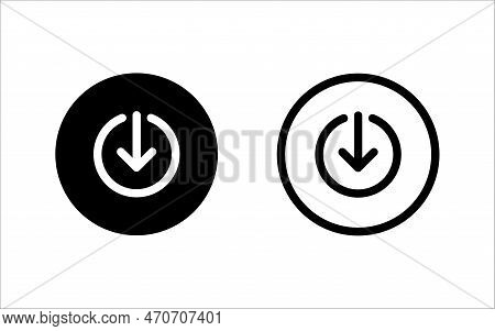 Download Icon Set. Software Download Icon . Web Icon Set . Icons Collection. Vector Illustration.