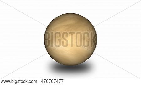 Realistic Venus Planet Isolated On White Background. Vd_1262