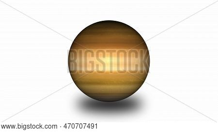 Realistic 3d Saturn Planet Isolated On White Background. Vd_1268