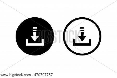 Arrow Download Icon Set Collection Vector Template.