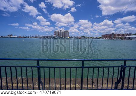View Of City Of Port-louis Harbour From Caudan Waterfront, Mauritius