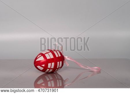 Colored Easter Eggs On A Transparent White Background, In The Easter Period Of 2023