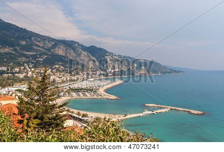 Vista da Riviera francesa Garavan - Menton-
