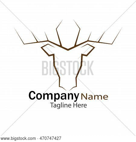 Deer Head Logo Template Vector Icon Illustration Design