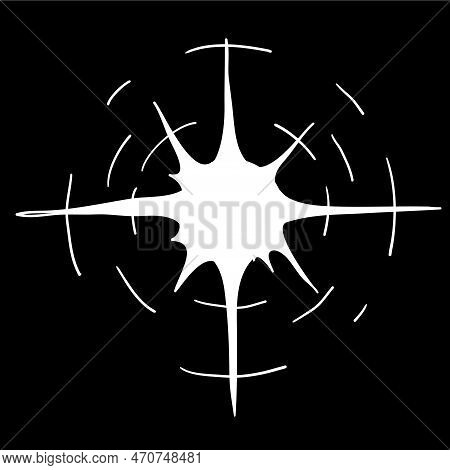 Light Blitz Flash Burst Explosion Illustration Cartoon Style