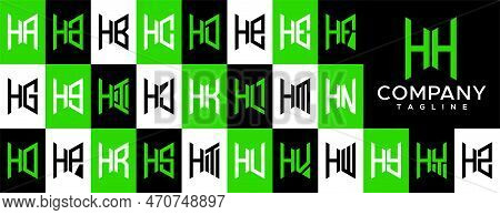 Modern Abstract Initial Hh H Letter Logo Design. Simple H Logo Vector Template.