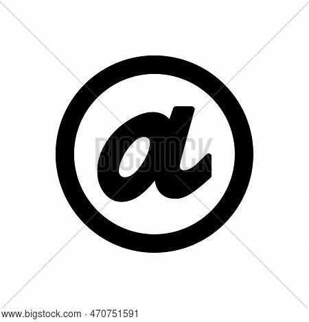 Black Solid Icon For Alpha Letter Math Trigo Trigonometry Small-a Formula Alphabet