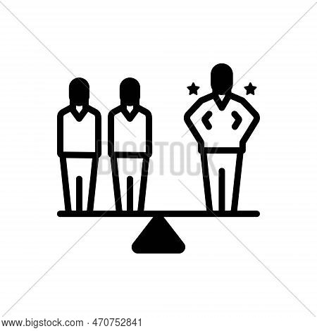 Black Solid Icon For Experienced Dexterous Professional Seasoned Trained Tested