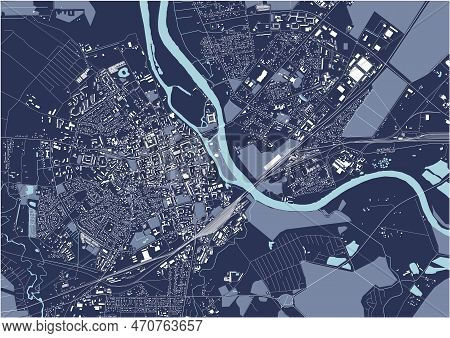 Map Of The City Of Jelgava, Latvia