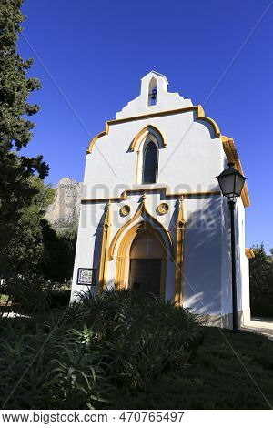 Finestrat, Alicante, Spain- February 5, 2023:shrine Of The Santisimo Cristo Del Remedio In Finestrat