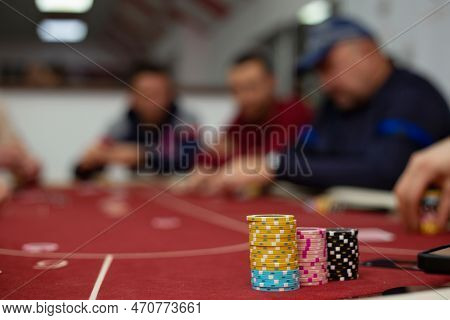 Texas Club Poker Tournament Which Was In Ukraine In Kyiv In September 2020. Texas Holdem Fans Gather