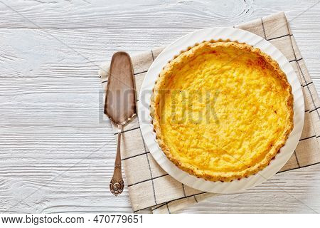 Classic Chess Pie Pairs A Traditional Butter Pie Crust With A Sweet, Custardy Filling In White Bakin