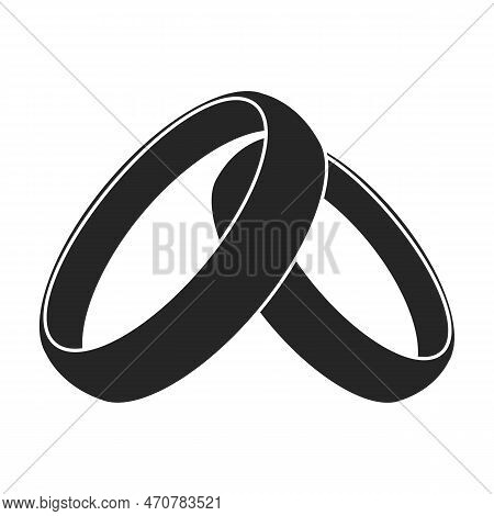 Wedding Ring Vector Icon.black Vector Icon Isolated On White Background Wedding Ring .