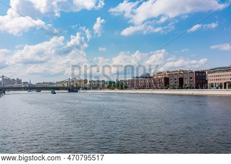 Krymsky Bridge Or Crimean Bridge In Moscow
