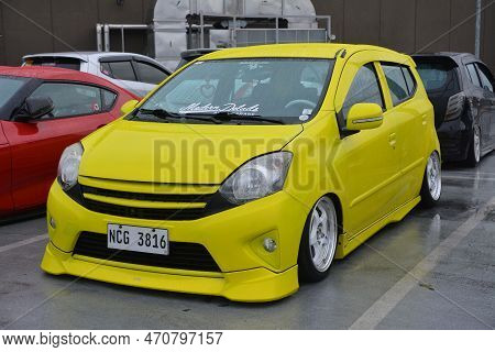 Paranaque, Ph - Nov 19 - Toyota Wigo At Tastefully Built Car Meet On November 19, 2022 In Paranaque,