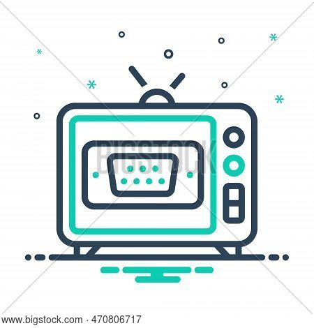 Mix Icon For Serial Seriate Series Cinema Television Movie Video Screen Disk Episode Tv-old Monitor 