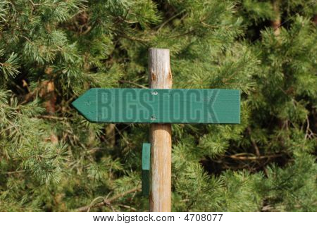 Empty Sign Showing Direction