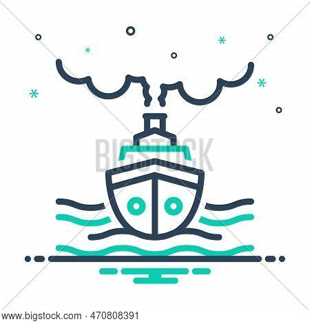 Mix Icon For Cruise Sail Voyage Travel-by-boat Jaunt Journey Transportation Vacation Ship