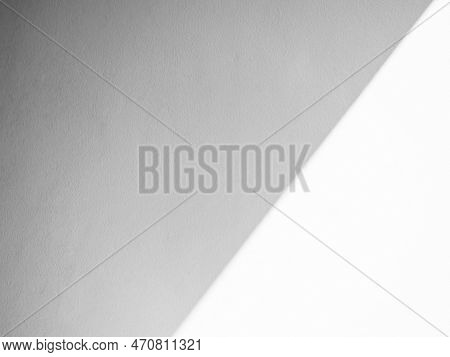 White Sun Light Shadow Overlay With Window On Grey Cement Background,patterrn Texture Design Banner 