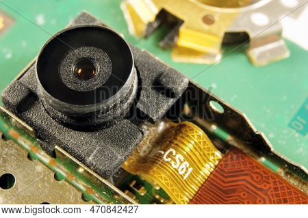 A Camera Inside The Mobile Phone Close Up Shot