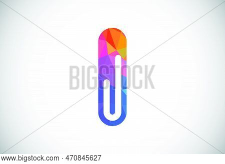 Initial Low Poly I Alphabet. Graphic Alphabet Symbol For Corporate Business Identity
