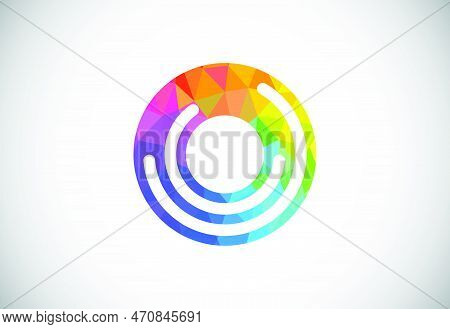 Initial Low Poly O Alphabet. Graphic Alphabet Symbol For Corporate Business Identity