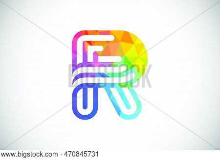 Initial Low Poly R Alphabet. Graphic Alphabet Symbol For Corporate Business Identity