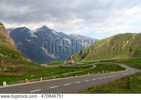 Mountain Panorama And Hairpin Curves At Grossglockner High Alpine Road, Austria